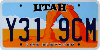 UT license plate Y319CM