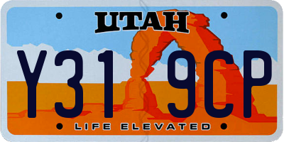 UT license plate Y319CP