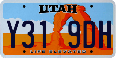 UT license plate Y319DH