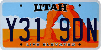 UT license plate Y319DN