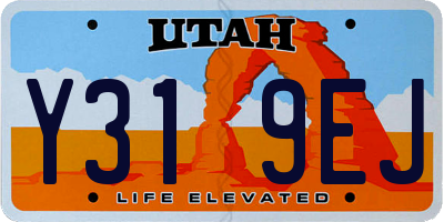 UT license plate Y319EJ