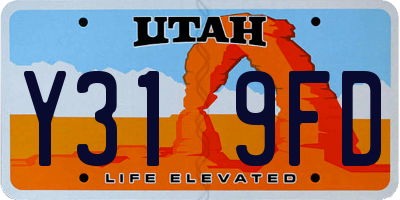 UT license plate Y319FD