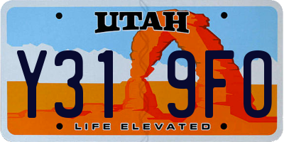 UT license plate Y319FO