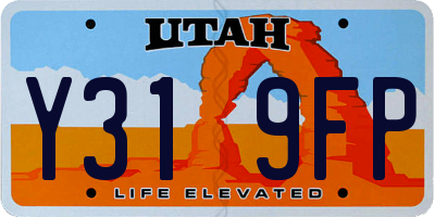 UT license plate Y319FP