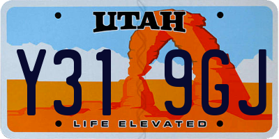 UT license plate Y319GJ