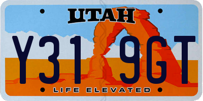 UT license plate Y319GT