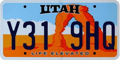 UT license plate Y319HQ