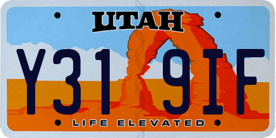 UT license plate Y319IF