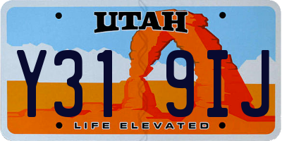 UT license plate Y319IJ