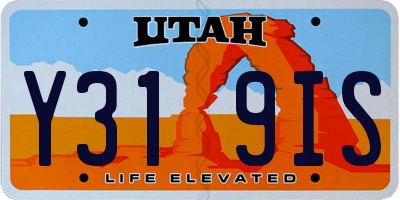 UT license plate Y319IS