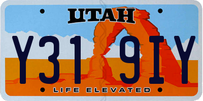 UT license plate Y319IY