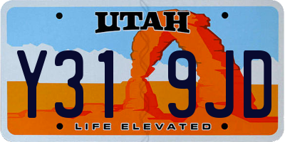 UT license plate Y319JD