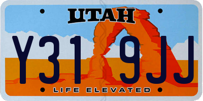 UT license plate Y319JJ