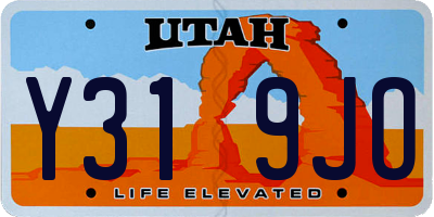 UT license plate Y319JO