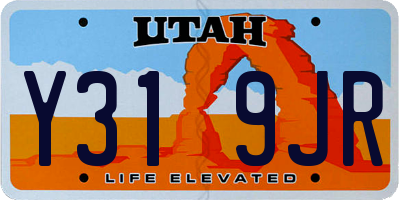 UT license plate Y319JR