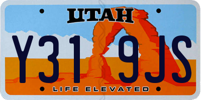 UT license plate Y319JS
