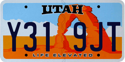 UT license plate Y319JT