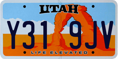 UT license plate Y319JV