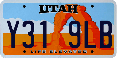 UT license plate Y319LB