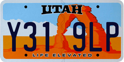 UT license plate Y319LP