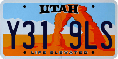 UT license plate Y319LS