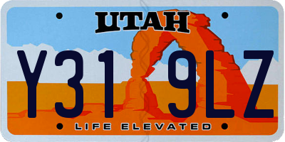 UT license plate Y319LZ