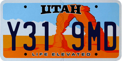 UT license plate Y319MD