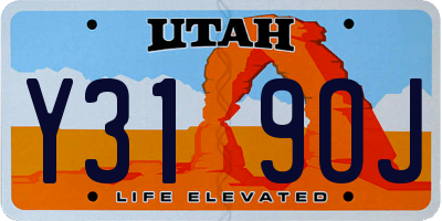 UT license plate Y319OJ
