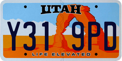 UT license plate Y319PD