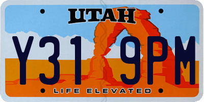 UT license plate Y319PM