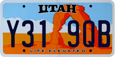 UT license plate Y319QB