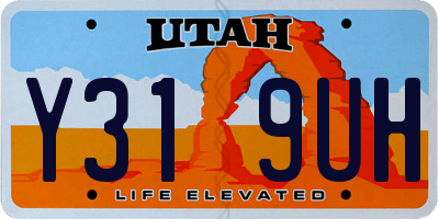 UT license plate Y319UH