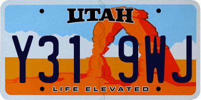 UT license plate Y319WJ