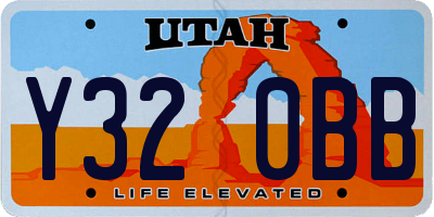 UT license plate Y320BB