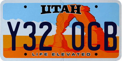 UT license plate Y320CB