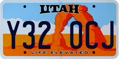 UT license plate Y320CJ