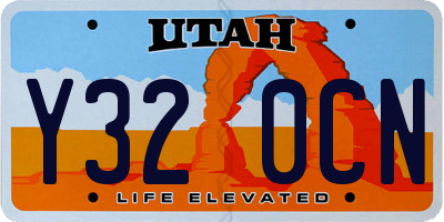 UT license plate Y320CN