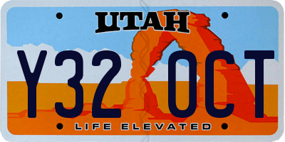 UT license plate Y320CT