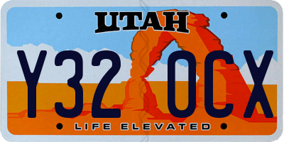 UT license plate Y320CX