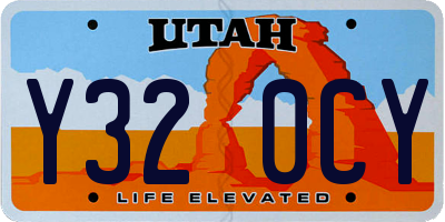 UT license plate Y320CY
