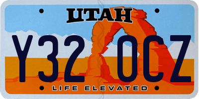 UT license plate Y320CZ