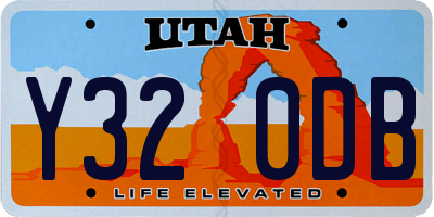 UT license plate Y320DB