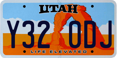 UT license plate Y320DJ