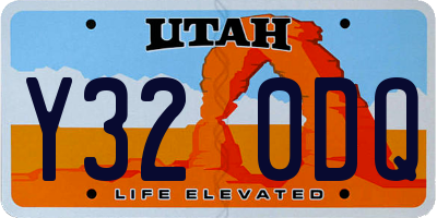UT license plate Y320DQ