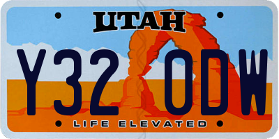 UT license plate Y320DW