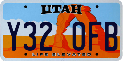 UT license plate Y320FB