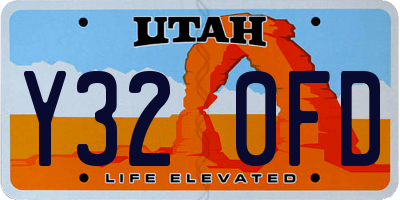 UT license plate Y320FD