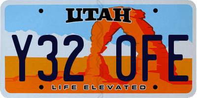 UT license plate Y320FE