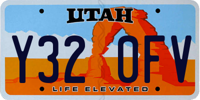 UT license plate Y320FV