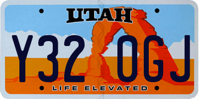 UT license plate Y320GJ